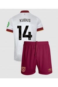 West Ham United Mohammed Kudus #14 Babyklær Tredje Fotballdrakt til barn 2024-25 Korte ermer (+ Korte bukser)